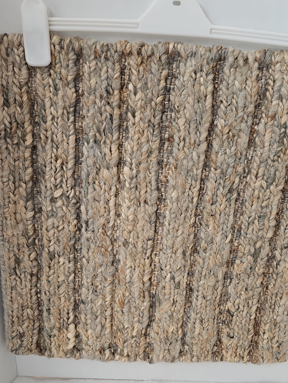 Pottery Barn Raymer Natural Fiber Braided Natural Taupe Jute Wool Accent Rug